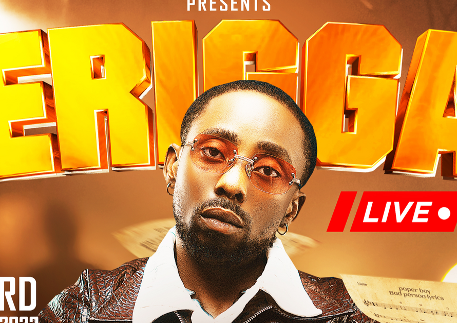 Erigga announces live concert in Lagos